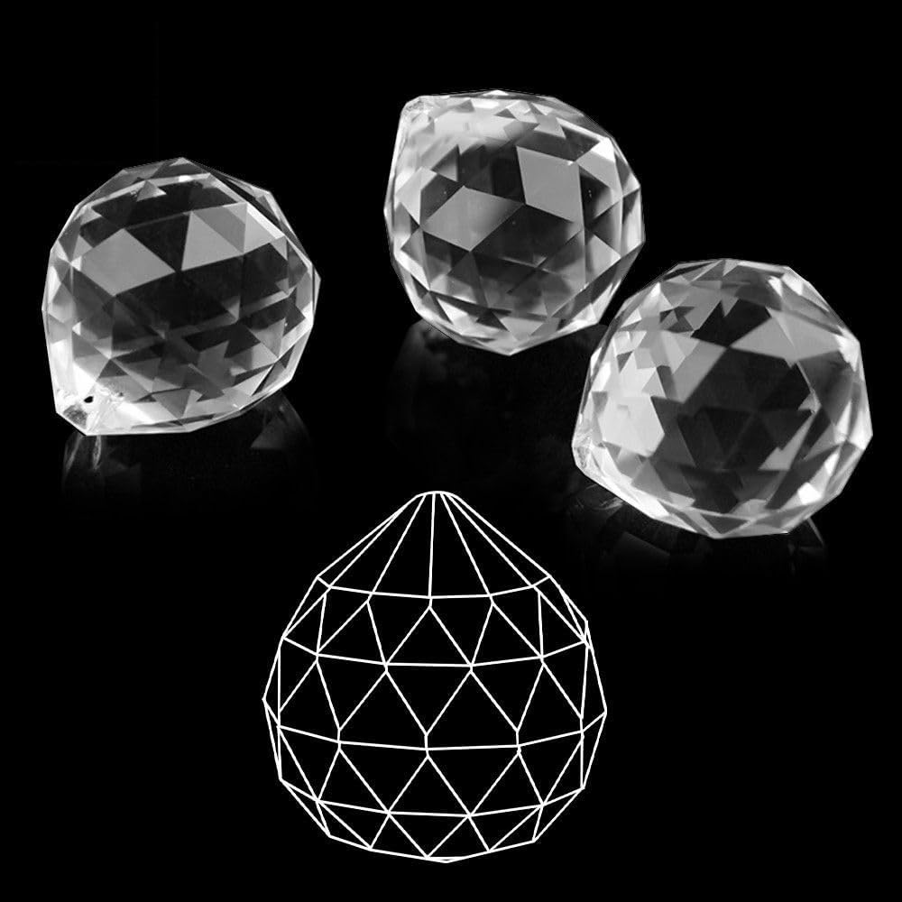 80mm Large Crystal Prism Suncatcher for Windows Hanging
