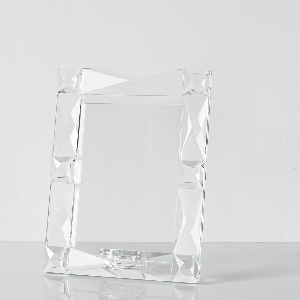 Crystal 5x7 Inch Picture Frame Sparkling Decor, Wedding Frame Tabletop Display, Display Photo 5''x 7'', Comes with