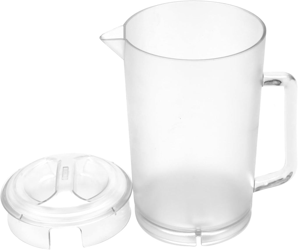 G.E.T. P-3064-1-CL-EC BPA-Free Textured Scratch-Resistant Plastic Pitcher with Lid, 2 Quart (64 Ounce), Clear