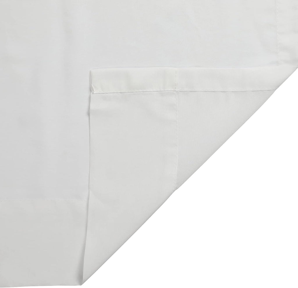 White Luxury Leaf Sheer Curtain Transparent Curtain with Rod Pocket Top Thin Semi Sheer Curtain