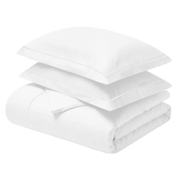 1200 Thread Count Egyptian Cotton Duvet Cover Set, Marrow Stitch Embroidery, Sateen Weave Cotton Bedding, Button