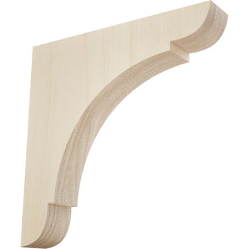 Large Olympic Wood Wood Brackets, 1 3/4"W x 10"D x 10"H , Rubberwood