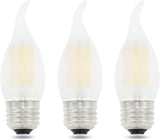 LED Candelabra Bulb 4W Dimmable 40W Equivalent,Frosted Glass Flame Tip Shape,E26 Base 2700K Warm White Decorative