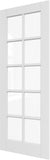 30"x80" CARB P2 Solid Core & Pre-Finished Thick SGCC Clear Glass Doors, Interior Door for Room, 10 Lite Glass Swing