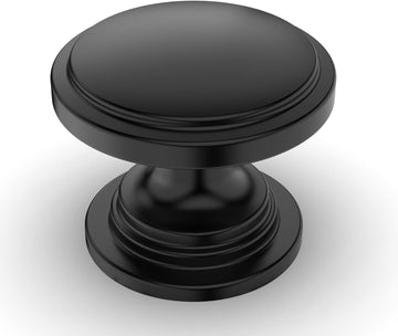 10 Pack 1-1/4 inch Kitchen Cabinet Knobs Matte Black Cabinet Knobs Bedroom Dresser Drawer Knobs Single Hole Cabinet