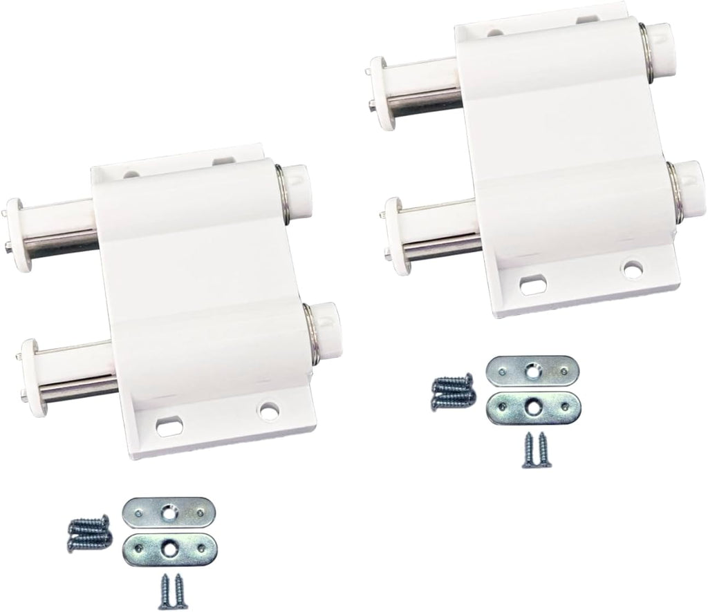 Magnetic Touch Latch , Push to Open, Double Barrel, White, 2 Pack, Made in Taiwan