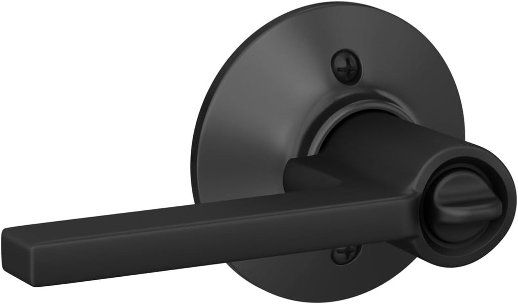 F51 V LAT 622 Latitude Door Lever, Keyed Entry Lock, Matte Black