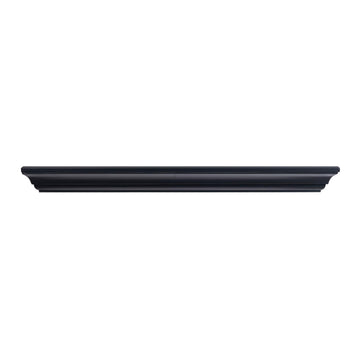 60 Inch Floating Fireplace Mantel Wood Shelf in Black - Colton from Mantels Direct | Wooden Rustic Wall Shelf Perfect