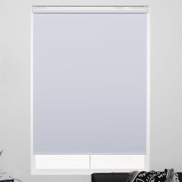 Roller Shades Cordless 100% Blackout Blinds for Windows and Doors, Pull Down Room Darkening Window Shades, Easy to Install for Home and Office, White, Fixed High
