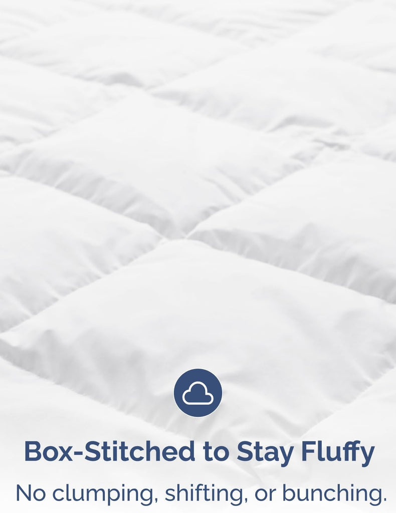 White Alternative Down Comforter - Warm, Lightweight & Breathable Hotel Quality Bedding Set for Men, Women