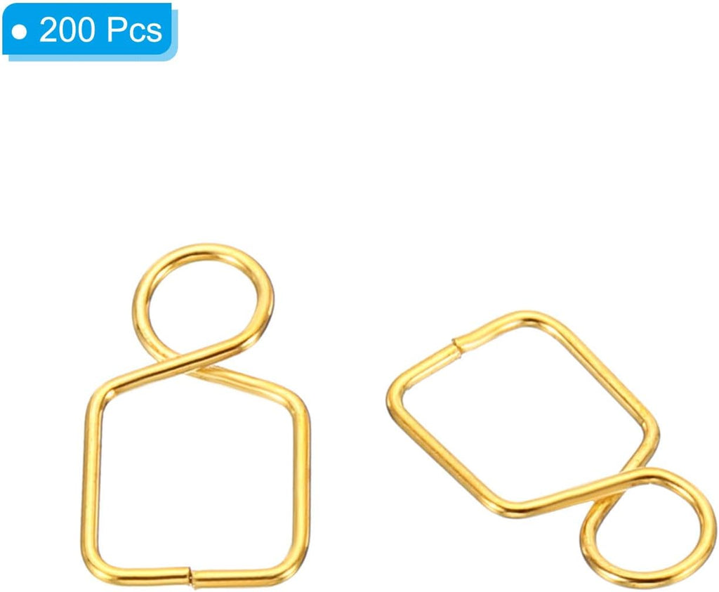 Chandelier Connector Clip, 200 Pack 14mm L x 8mm W Crystal Chandelier Buckle Replacement for DIY Fastening Crystals