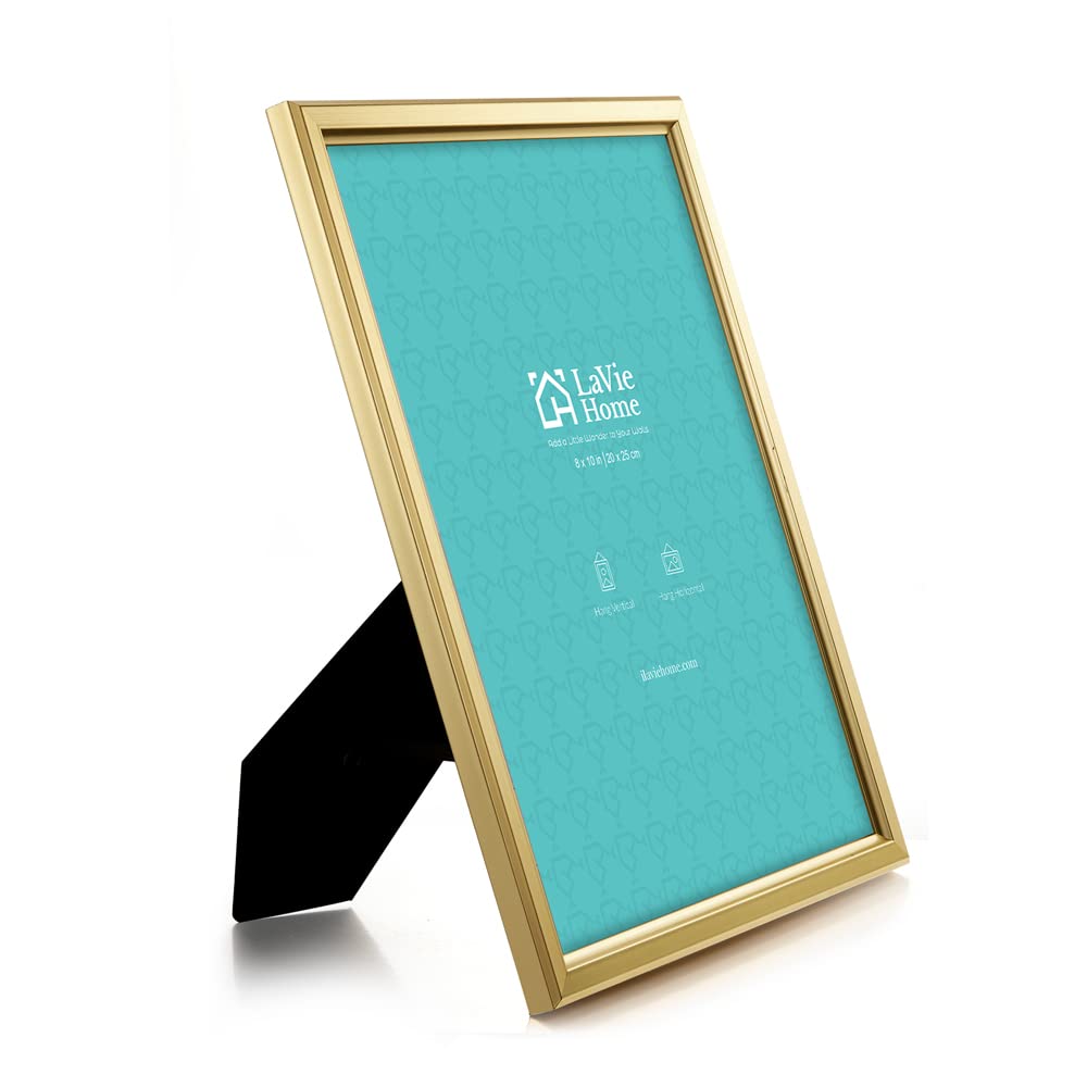 8x10 Picture Frames (12 Pack, Gold) Simple Designed Photo Frames for Wall Mount Display, Set of 12 Classic Collection