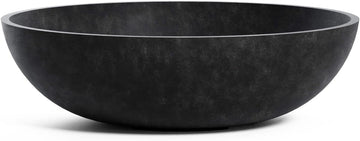 Cavo Large Fiberglass Bowl Planter, Wide Low Indoor/Outdoor | Handcrafted fiberglass & resin, weatherproof UV/frost