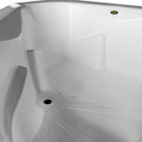 Tubs - CT6060 - Acrylic Fiberglass Soaking Classic Corner Bathtub - White Triangle Two Person Acrylic bath tubs for