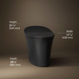 K-5401-PA Veil Dual Flush One Piece Elongated Chair Height Intelligent Toilet - Seat Included with Quiet Close Lid