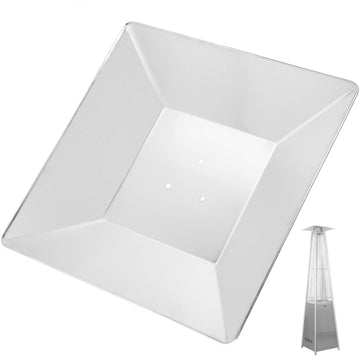 Patio Heater Heat Shield, Square Aluminum Heat Reflector Shield Replacement Top Parts for 4-Sided Glass Tube Outdoor