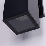Modern Outdoor Porch Light Patio Light in 2 Lights with Aluminum Rectangular Tube and Tempered Glass Cover Waterproof