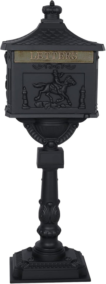 Cast Aluminum Mail Box,Postal Box, Mailbox Aluminum, Heavy Duty Postal Mail Box w/ 2 Keys