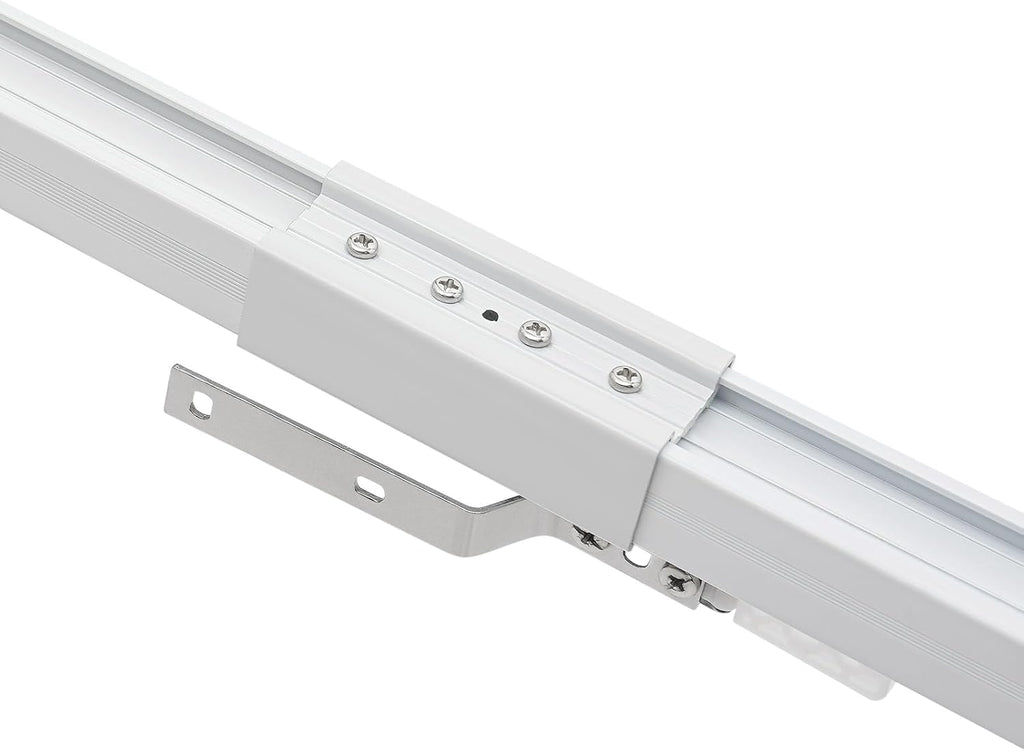 Electric Curtain Tracks, Smart Curtain Track Retractable Motorized Curtain Rail W/Remote Control, Compatible With