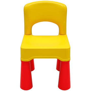 Sturdy Ergonomic Toddler Chair: 9.3in seat, 3+ yrs, Yellow, in/Out
