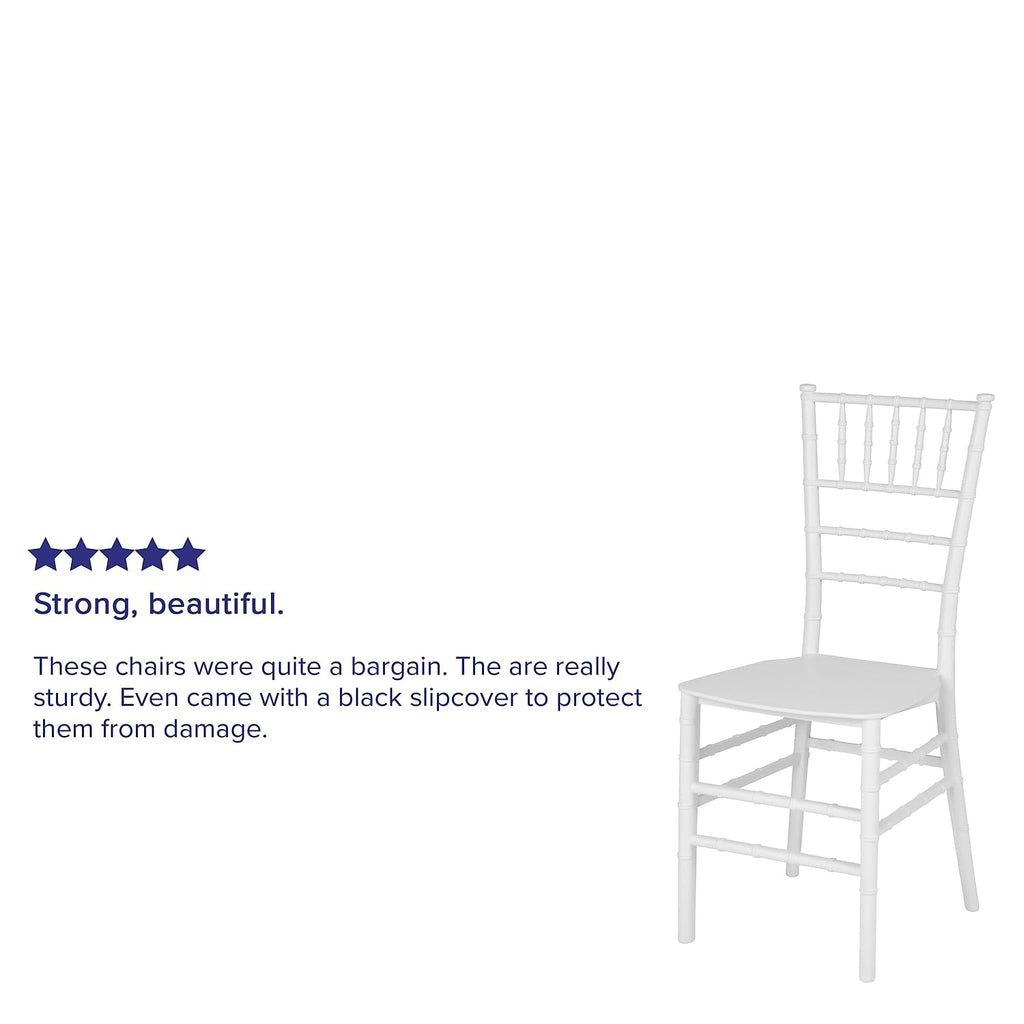 Stacking Resin Ballroom Chair, Silver, 2-Pack