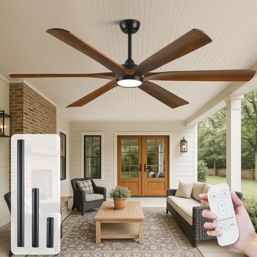 60" Ceiling Fan with LED Light and Remote - Gray
