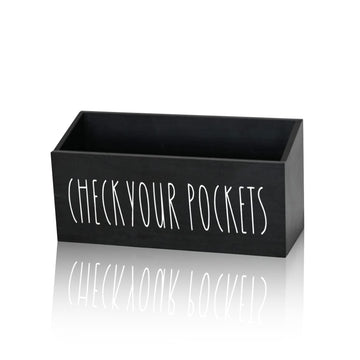 Pocket Treasures Holder, Laundry Room Organization, Magnetic Laundry Money Coin Caddy, Farmhouse Check Your Pockets