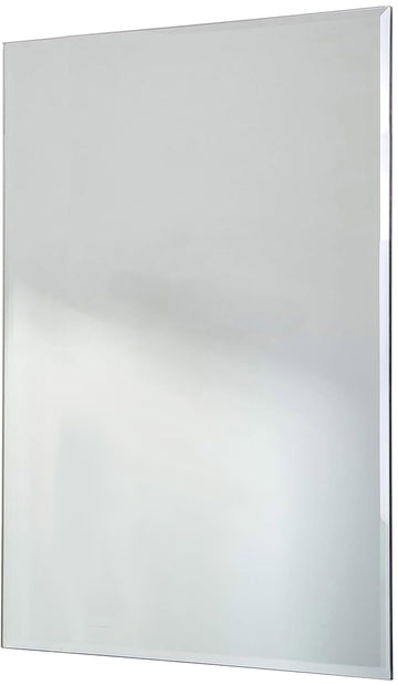 14" x 18" Large Decorative Frameless Beveled Edge Wall Hanging Mirror, Rectangular