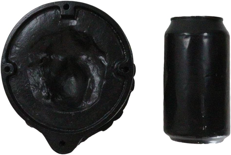 Hand Forged Cast Iron Black Royal Venetian Lion Head Decorative Door Knocker with Striking Plate Figurine Animal