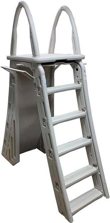 Plastics 7200 Roll Guard fits Above-Ground Pool Heights from 48" to 56" A Frame Safety Ladder for Above Ground