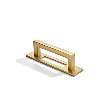 5 Pack 3 Inch Center to Center Champagne Bronze Cabinet Pull with Backplate Heavy-Duty Handles with Base Plate