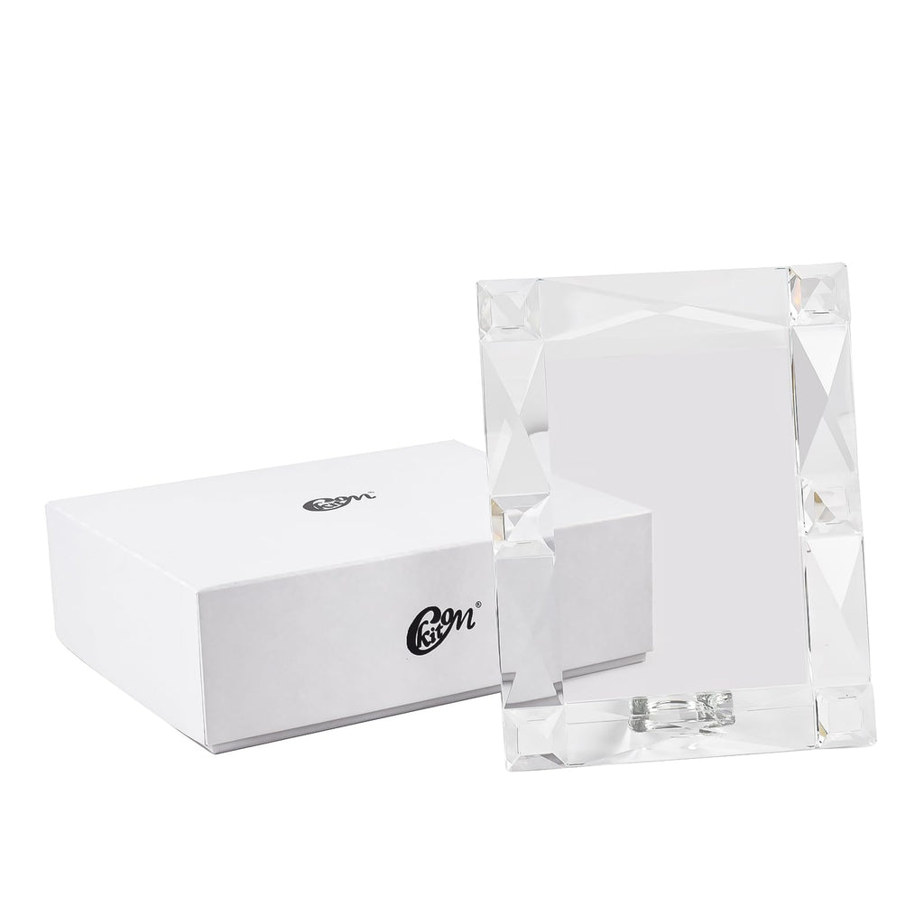 Crystal 5x7 Inch Picture Frame Sparkling Decor, Wedding Frame Tabletop Display, Display Photo 5''x 7'', Comes with