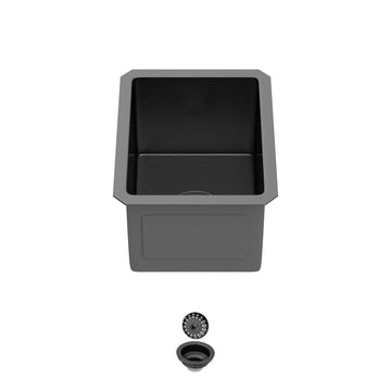 12 Inch Gunmetal Black Undermount Bar Sink