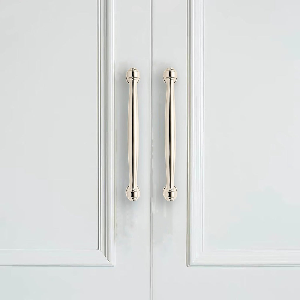 10 Pack Polished Nickel Cabinet Pulls 3-3/4 Inch(96mm) Hole Centers Cabinet Pulls Kitchen Cabinet Hardware
