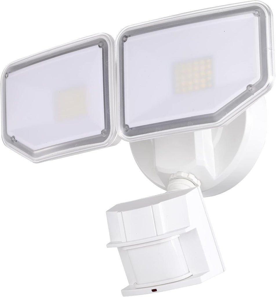 40W LED Security Lights Motion Sensor Light Outdoor, 180 Degree, 4000 LM, 5000 K, ETL Water Resistant, Clear 2 Head