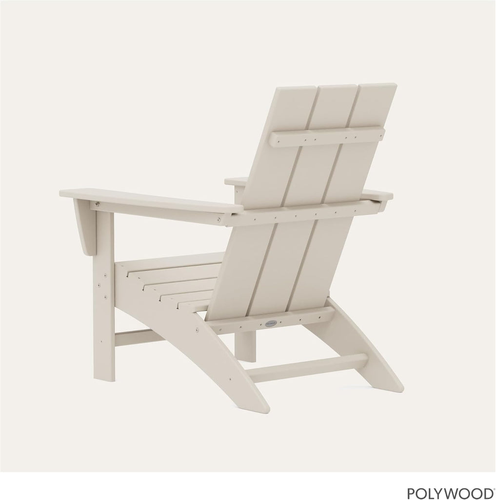 Modern Adirondack Chair - All-Weather Outdoor Lawn Adirondack Chairs - HDPE, Fade-Resistant & Durable Outdoor