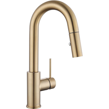 Champagne Bronze Bar Faucet or Prep Kitchen Sink Faucet with Pull Down Sprayer and Single Handle