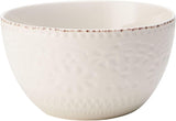 Chateau Cream 16-Piece Stoneware Dinnerware Set, Service for 4, Off White
