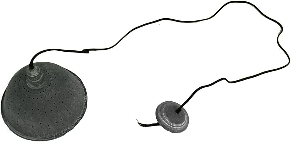 Metal Colander Pendant Light in Weathered Zinc 12 Inches Diameter