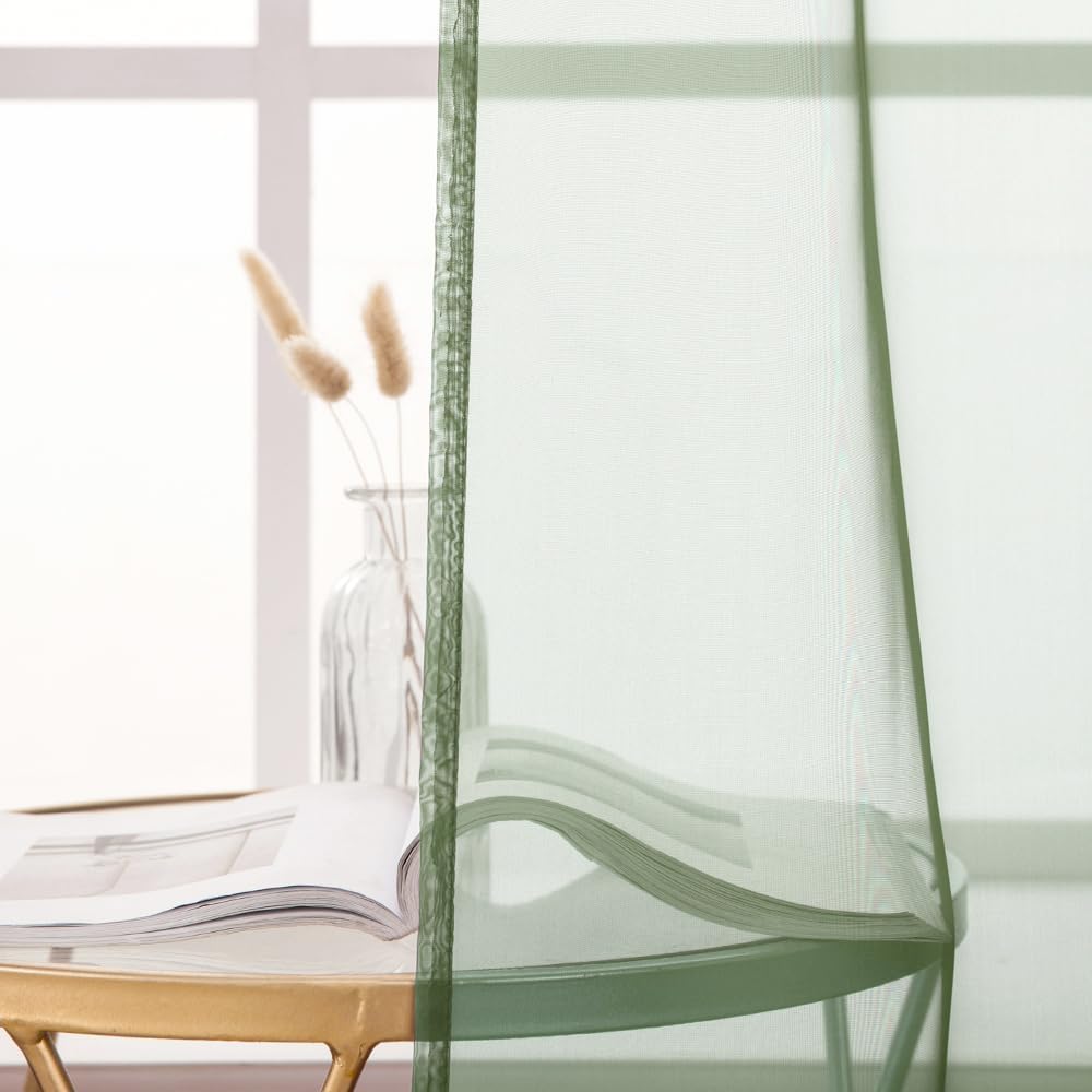 Spring Window Valance Half Sheer Curtain Valance Rod Pocket Voile Drape Extra Wide for Kitchen Cafe Bathroom Small