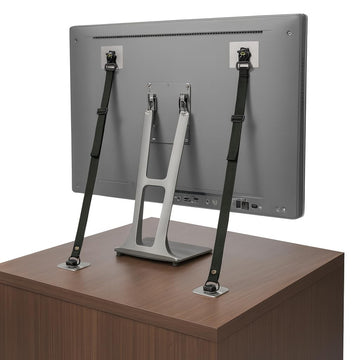 TV Safety Straps - Anti-Tip Furniture Straps for Baby Proofing - Adhesive Non Drill TV Straps Safety for Flat Screen