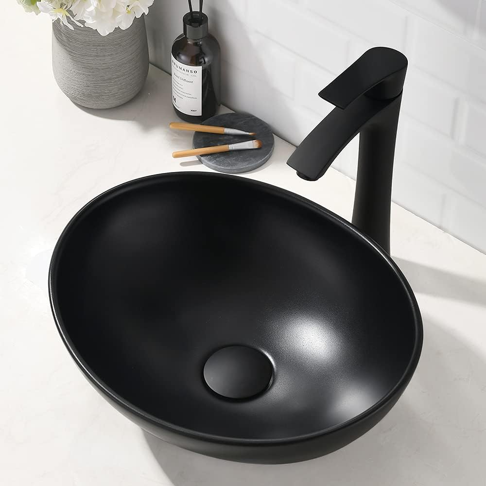 Rectangle Bathroom Sink with Faucet And Drain Combo-VASOYO 19x15 Inch Vessel Sink Above Counter Bathroom Vanity Sinks