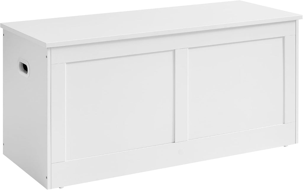 Storage Chest, Storage Trunk with 2 Safety Hinges, Storage Bench, Shoe Bench, Farmhouse Style, 15.7 x 39.4 x 18.3