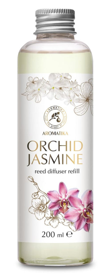 Reed Diffuser Refill Orchid-Jasmine 6.8 Fl Oz - Scented Diffuser Refill - Long Lasting Home Fragrance - Room Diffuser