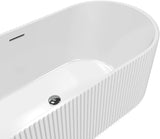 67 Inch Acrylic Freestanding Bathtub, Deep Soaking Tub with Non-Slip Base, cUPC Certified Free Standing Tub, Chrome