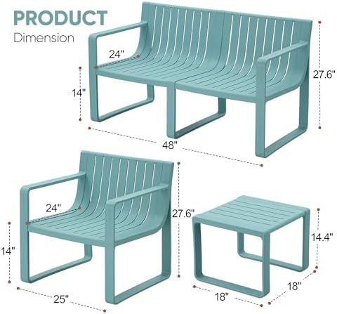 4-Piece Wicker Outdoor Patio Furniture Set - Conversation | All-Weather Resistant for Patio, Garden & Porch