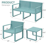 4-Piece Wicker Outdoor Patio Furniture Set - Conversation | All-Weather Resistant for Patio, Garden & Porch