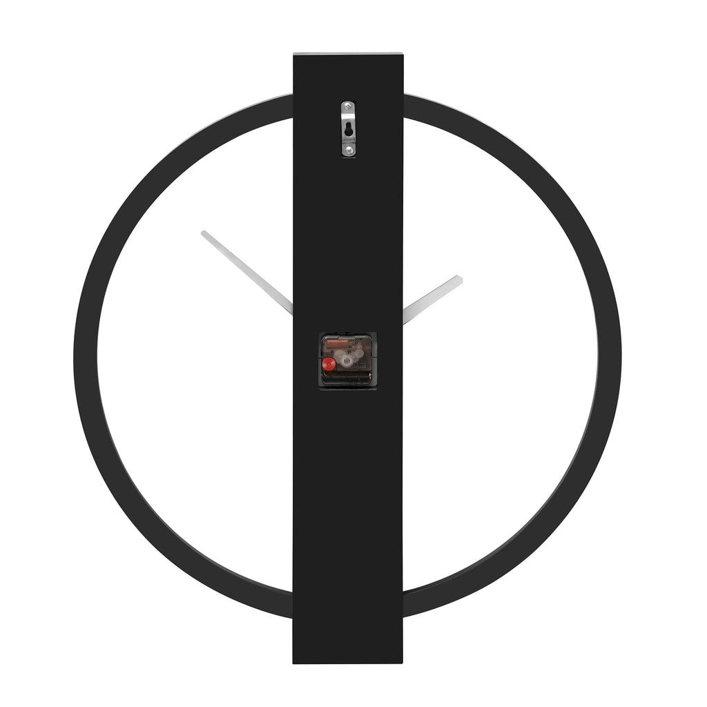 Black Mirror Wall Clock, 24"x27" Modern Clock Wall Decor