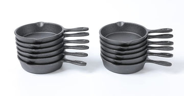 Dia.3.9 inch Pre seasoned Cast Iron Mini Skillet set of 12......