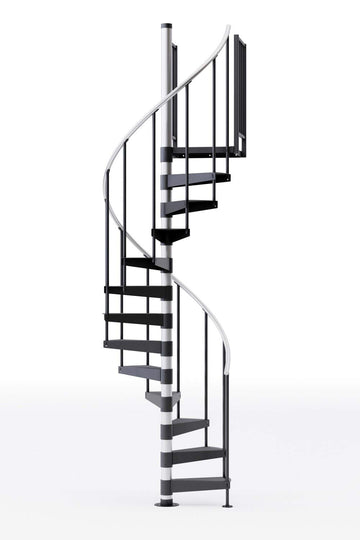 Reroute Prime Interior 42in Diameter, Fits Height 93.5in - 104.5in, 2 36in Tall Platform Rails Spiral Stair Kit